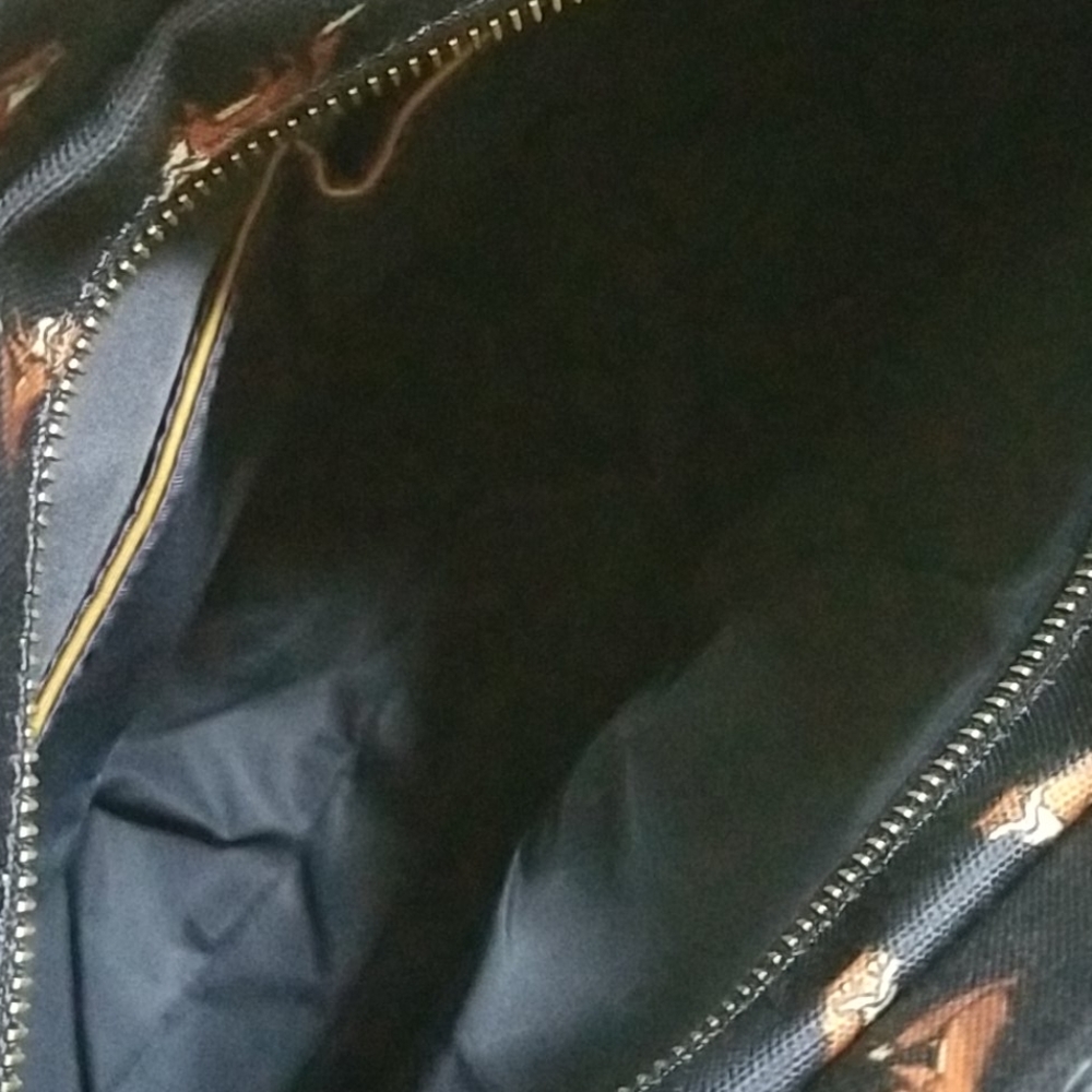 ModCloth Navy Fox Print Tote SEE PICS - Picture 5 of 5